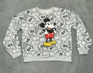 Disney Mickey Mouse Youth Large Gray Mickey Design Pullover Sweater - Picture 1 of 6