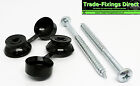 PACK OF 60 BLACK CORRUGATED ROOFING SHEET FIXING CAPS & SCREWS STRAP CAPS