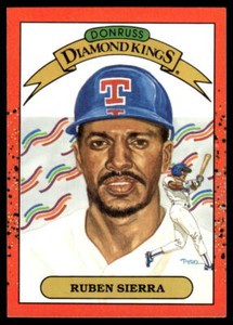 1990 Donruss #3 Ruben Sierra - Texas Rangers - Diamond King