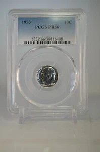 1953 SILVER ROOSEVELT DIME PCGS GRADED PR66 PROOF RARE COIN UNCIRCULATED PR 66 - Picture 1 of 11