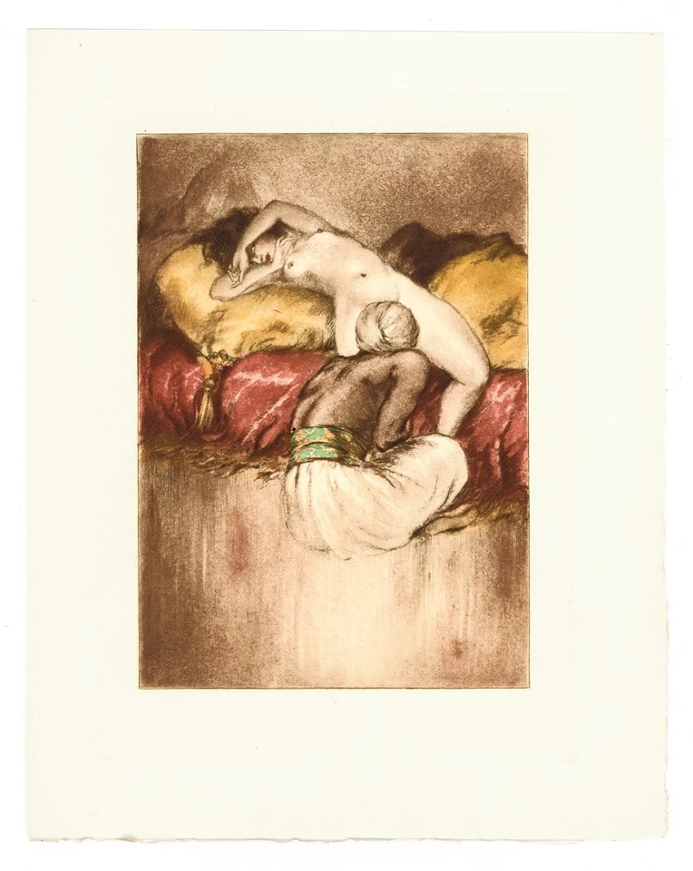 ❤️ Louis ICART eau-forte originale en couleurs 1935 Rare estampe 1/440 ex. vélin - Photo 1/1