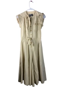 Vestido Foxy Dama Marca San Francisco Años 70 S Hippie Pradera Boho Algodón Tostado - Imagen 1 de 4