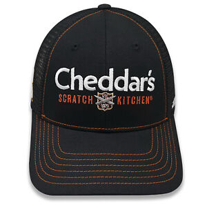 Men's Checkered Flag Sports Black Kyle Busch Cheddar's Trucker Adjustable Hat