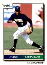 1996 Beloit Snappers Team Issue #7 Carlos Campusano Dominican Republic DR Card