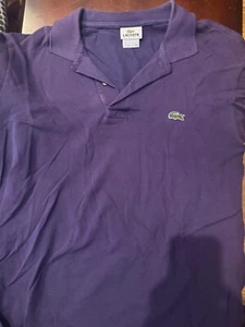 Lacoste Poloshirt Herren 5 Large Lila Golf Tennis Freizeit Größe 5 - Bild 1 von 6