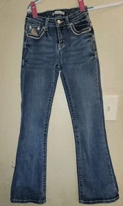 Westren Blue Jeans Youth Girl 12 Cow Head Bling - Picture 1 of 5