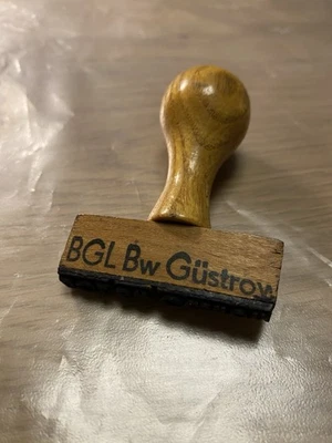 Original Stempel BGL Bw Güstrow Reichsbahn Bundesbahn DR DB Bahnbetriebswerk - Bild 1 von 3