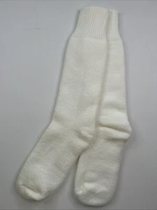 VTG Wigwam Moose Crew Socks Wonder Wick THICK White Size 9-11 80s 90s NOS USA - Picture 1 of 8