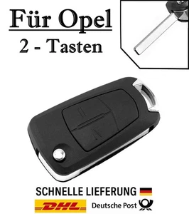 1x Ersatz Klappschlüssel Gehäuse für Opel 2-Tasten Fernbedienung KS01 - HU100 - Picture 1 of 6