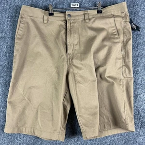 Volcom Shorts Mens 40 Khaki VMonty Short 22 Chino Zip Fly Flat Front Casual - Picture 1 of 12