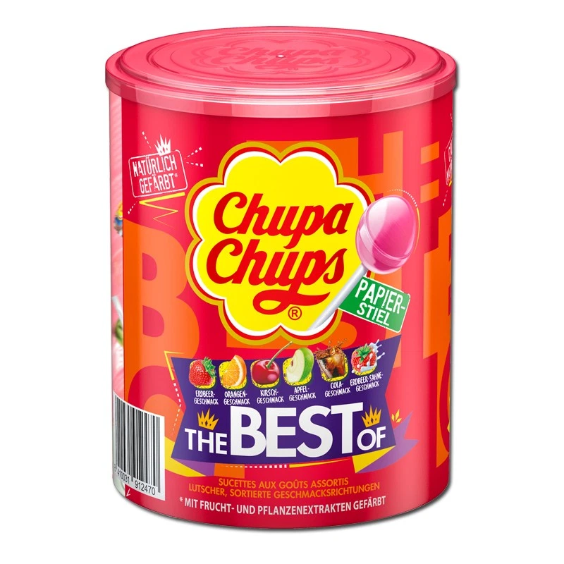 (14,08€/1kg) Chupa Chups The Best Of Lutscher, Lolly, 50 Stück - Bild 1 von 1
