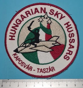 Rare ® 90s Hungarian airforce patch MIG-21 fishbed DEMO TEAM SKY HUSSARS - Picture 1 of 2