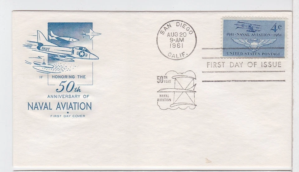 TurtlesTradingPost- Naval Aviation 1961   #1185  FDC House of Farnam Cachet - Image 1 of 1