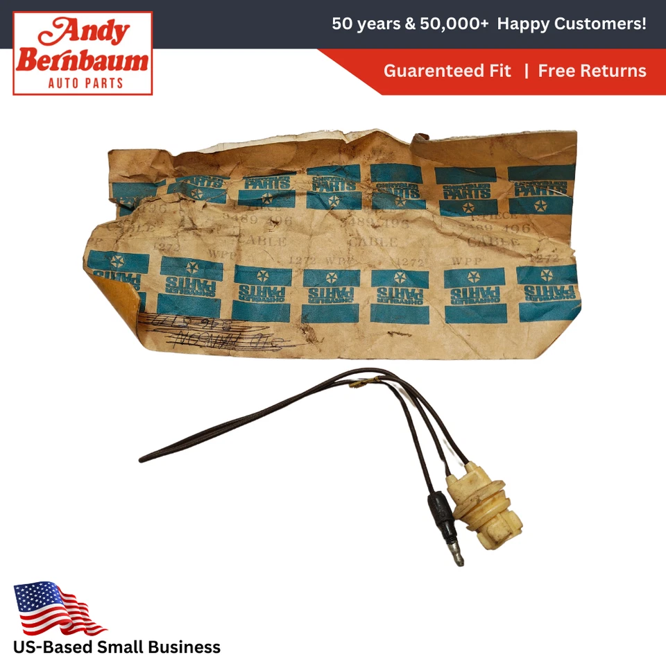 1971-1977 Dodge Truck B100 B200 B300 Side Marker Lamp Socket & Cable 3489496 NOS - Image 1 of 4