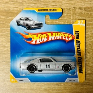 65 Ford Mustang Fastback 2008 New Models 27/40 Silver White Short Card - Picture 1 of 1