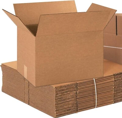 18 x 12 x 12 Shipping Boxes Moving Boxes Corrugated Kraft 25/Bundle 25/Pack - Image 1 of 4