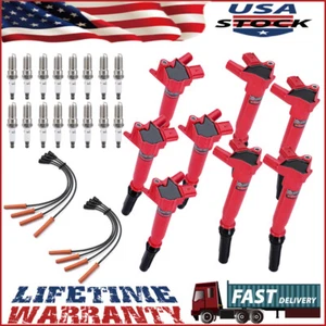 Ignition Coils & Spark Plug & Wireset For F250 F350 Super Duty 6.2L F631 UF639 - Picture 1 of 13