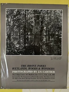 SIGNED vintage 1984 J.S. Cartier gallery exhibition poster Bronx Parks - Picture 1 of 6