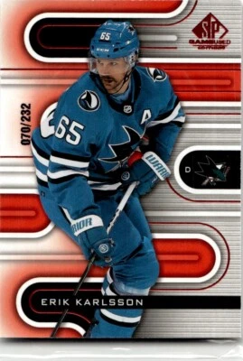 2022-23 SP Game Used Red Paralell Erik Karlsson /232 San Jose Sharks #79 - Image 1 of 2