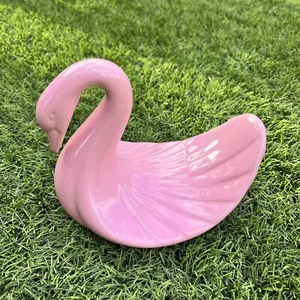 Vintage Andre Richard Keramik rosa Schwan Figur MCM Wohndeko/Schmuckhalter - Bild 1 von 8