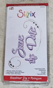 Save The Date Sizzix Sizzlits Cutting Die Medium Invitation DIY Craft - Picture 1 of 5