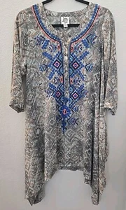 Ivy Jane Snake Print Embroidered Blouse XS - Picture 1 of 3