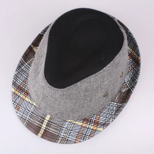 Sombreros de boliche unisex de viaje a la playa Fedora Trilby suaves de Hamburgo a cuadros - Imagen 1 de 7