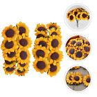 100 künstliche Sonnenblumen, gelb, lange Stiele, für Hochzeit, Deko, Garten