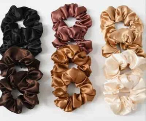 Paquete de 6 bandas bobble gruesas fuertes para cabello satinado mujeres niñas - Imagen 1 de 15