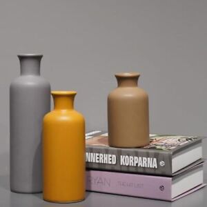 Ceramic Vase Set Home Decor - Set of 3 Small Vases,Multi-Color Modern 