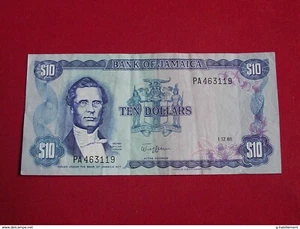 Jamaique - Jamaica 10 Dollars 1981 Pick 67b - ttb+ ! - Imagen 1 de 2