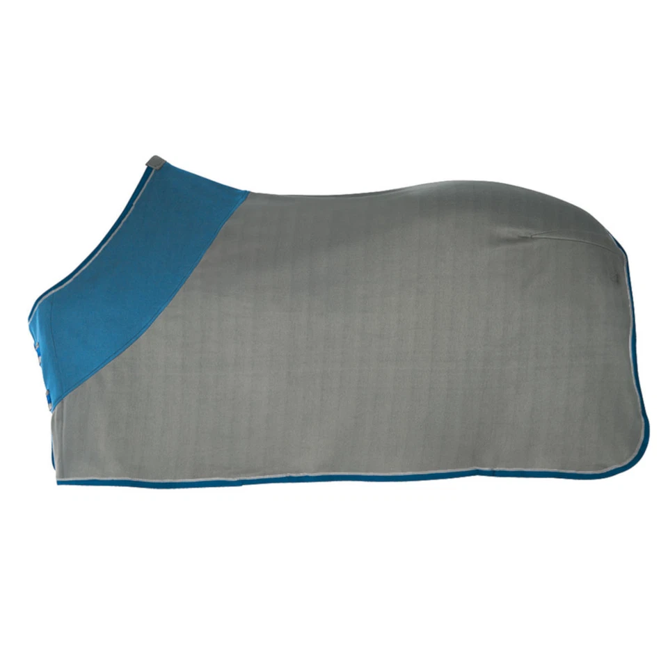 Pfiff Fleecedecke für Pferde grau-blau - Pferdedecke Abschwitzdecke Decke Pferd - Bild 1 von 1