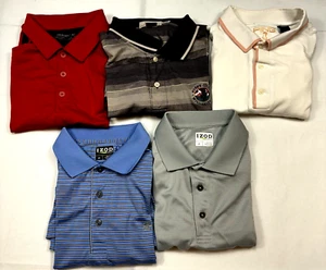 Golf Polo Shirts Men's L Performance Stretch SS IZOD Ping Titleist Nike Lot of 5 - Picture 1 of 15