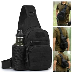 Tactical Sling Chest Pack Bag Molle Daypack Backpack Small Military Shoulder Bag - Picture 1 of 13