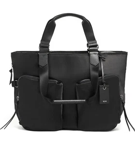 TUMI DEVOE Amber Tote Bag BLACK Fits up 14" Screen, Bottle Pocket, Laptop Pocket - Picture 1 of 3