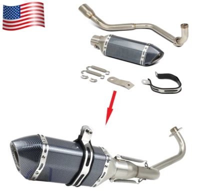 Nuevo tubo silenciador sistema escape completo para Honda Grom 125 MSX 125 ABS 2013-2026 EE. UU. Foto 1 de 4