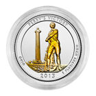 2013 Perry?S Victory Memorial Quarter Platinum Layered With 24Kt Gold Detail