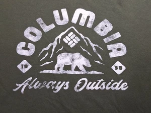Columbia Shirt Herren Large grün Always Outside Bear Grafik Camping Rundhals - Bild 1 von 6