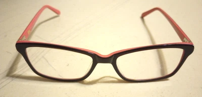 Modo Eyeglasses, Frames Only MC 042 BLKPK Black/Pink, 50-16-142 Handmade Japan - Image 1 of 4