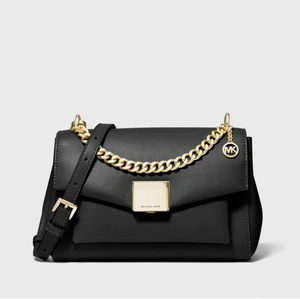 Michael Kors Umhängetasche Handtasche Lita schwarz Leder mittelgroß Schultertasche - Bild 1 von 11