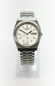 Vintage Seiko Quartz Alarm Watch 7223-6000 36mm Steel Working New Battery Nice - Picture 1 of 8