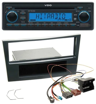 VDO AUX MP3 1DIN CD USB Autoradio für Opel Corsa D ab 2005 Stealth Schwarz - Bild 1 von 4