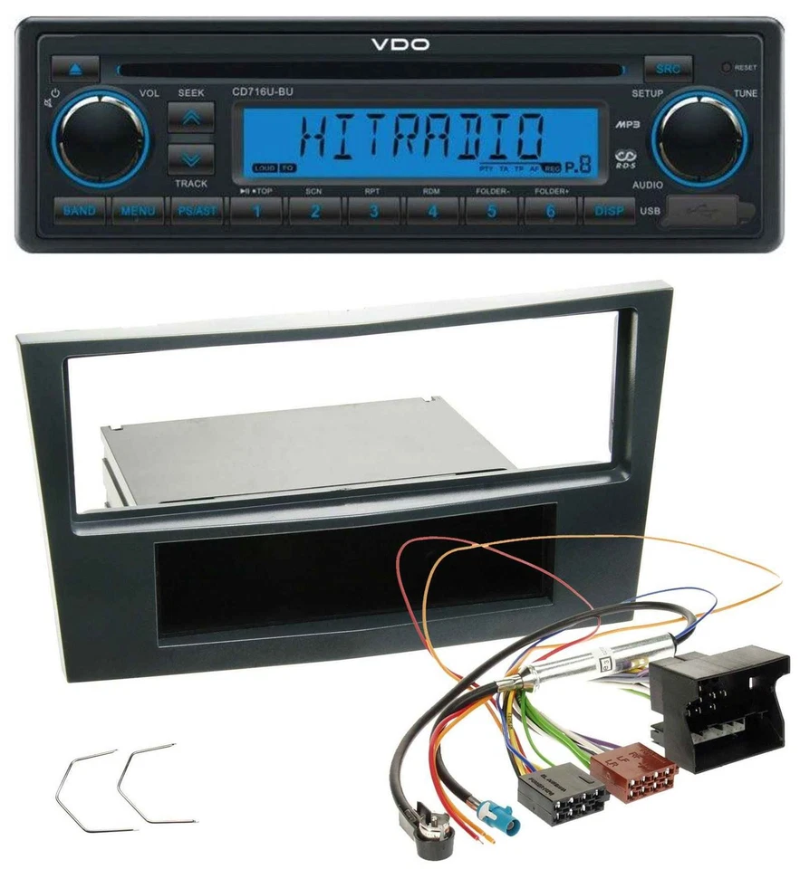 VDO AUX MP3 1DIN CD USB Autoradio für Opel Corsa D ab 2005 Stealth Schwarz - Bild 1 von 4