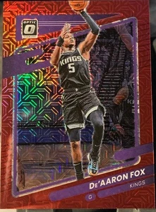 2021-22 Panini Donruss Optic DE'AARON FOX 63/88 Red Mojo Prizm Kings - Picture 1 of 3