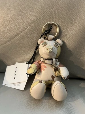 Новый с Ярлыками тренер день матери цветочный кластер печать медведь сумка подвеска кожи CH854 мел - Изображение 1 из 4