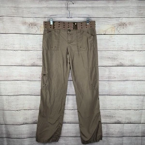 Vintage Juicy Couture Y2K Cargo Pants Low Rise Dark Brown Size 6 - Picture 1 of 10