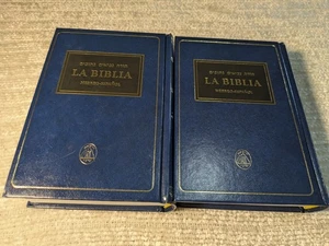 La Biblia-Tora,Profetas,Hagiografos Libro Hebrew W/ Spanish Translation Vol 1&2 - Picture 1 of 14