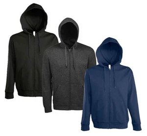 SOL'S Full Zip Long Sleeve Hooded Sweatshirt Jacket - Picture 1 of 5