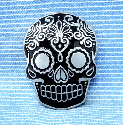 Сахарный череп пряжка ремня черный Марди Гра маска винтажная пряжка ярость .TYC820 - Изображение 1 из 4