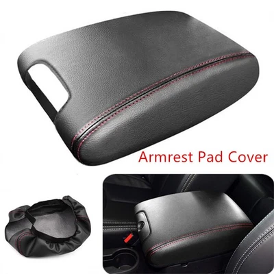 Black Console Armrest Box Pad Cover Protector For Jeep Wrangler JK JKU 2012-2017 Foto 1 de 4